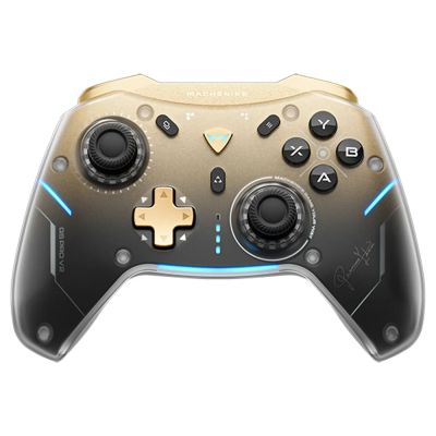 2. Machenike G5Pro Premium Edition Kabelloser Gamecontroller mit Ladestation – Schwarz und Gold