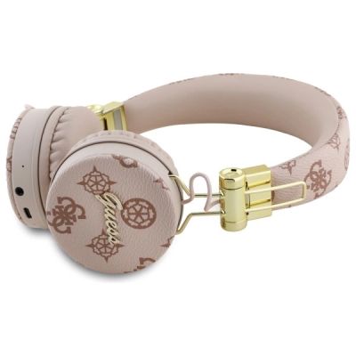 2. Guess Bluetooth On-Ear-Kopfhörer ENC GUBH70EPOSMW braun/braun Peony Script Round Shape