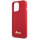 6. Guess GUHCP13XLSLMGRE iPhone 13 Pro Max 6,7" rot/burgund Hartschale Silikon Vintage Gold Logo