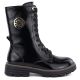 5. Damen-Ankle-Boots aus Lackleder, gefüttert, schwarz, Jezzi ASA259-10