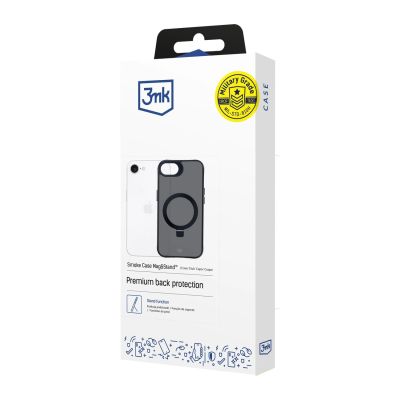 7. 3mk Smoke Case Mag&Stand für Apple iPhone 16E - Schwarz