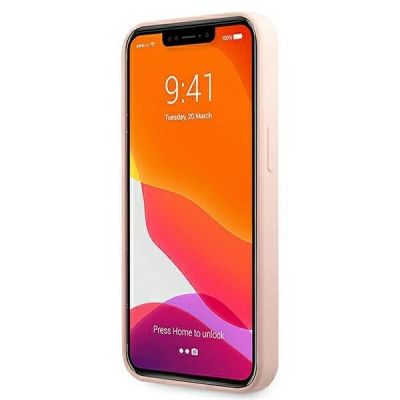 5. Karl Lagerfeld Silikon Ikonik Karl&Choupette MagSafe Case für iPhone 13 Pro / iPhone 13 - Hellrosa