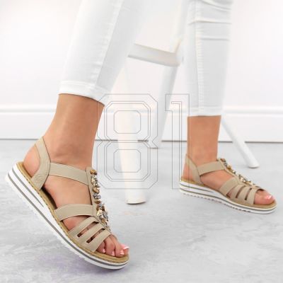19. Comfortable Rieker W RKR680 beige sandals