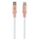 Guess Geprägtes Logo USB-C/ Lightning -Kabel 1,5 m Schnellladung – Pink