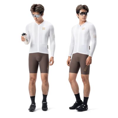 2. Rockbros YDCX008 Diamond Langarm-Radtrikot Größe XXL - Weiß