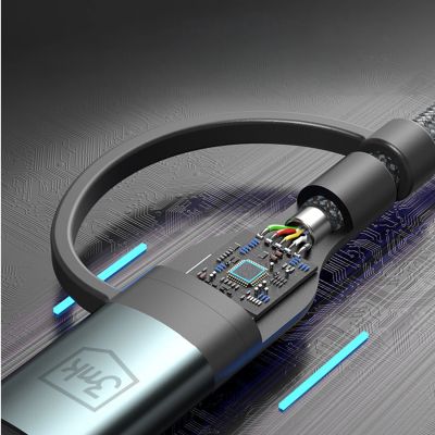 16. 3mk Hyper Cable N-SERIES 2-in-2 USB-A/USB-C und USB-C/ Lightning 1,2 m QC 3.0 9 V/2 A 60 W – Schwarz