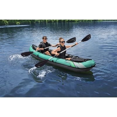 12. Bestway 65052 / 24 Sport Kajak 2-Sitzer Schwarz, Grün, Grau, Mint Acrylnitril-Butadien-Styrol (ABS), Nylon, Polyester, Polypropylen (PP), Polyvinylchlorid (PVC) Aufblasbares Kajak