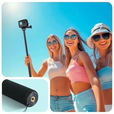 4. Tech-Protect GA100 Monopad- und Selfie-Stick-Halterung für GoPro / DJI – Schwarz