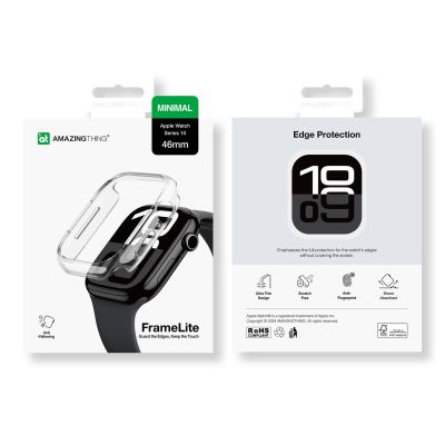 10. AmazingThing Minimal Case für Apple Watch 46 mm – Transparent
