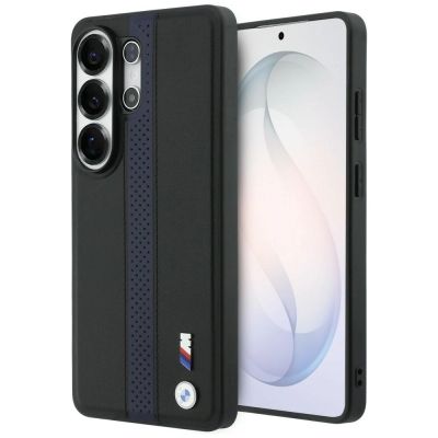 BMW MagSafe Hülle mit perforiertem Streifenlogo für Samsung Galaxy S26 Ultra – Blau