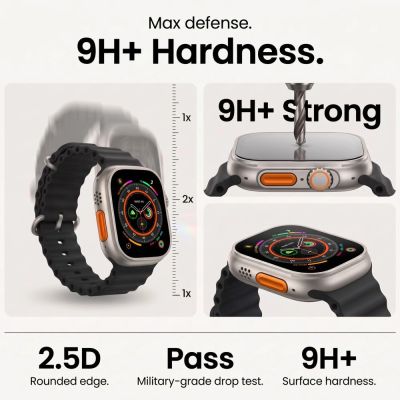 15. Tech-Protect Easy Set+ Panzerglas 2er-Pack für Apple Watch Ultra 1/2 49 mm – Klar