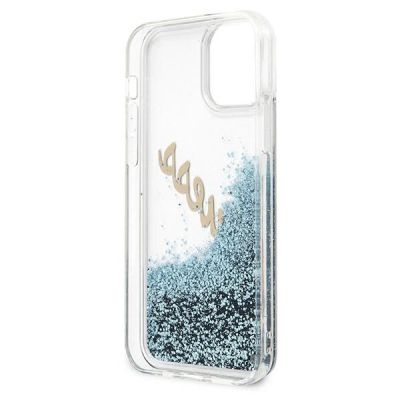 8. Guess GUHCP12LGLVSBL iPhone 12 Pro Max 6,7" Blau/Blau Hardcase Glitter Vintage Script