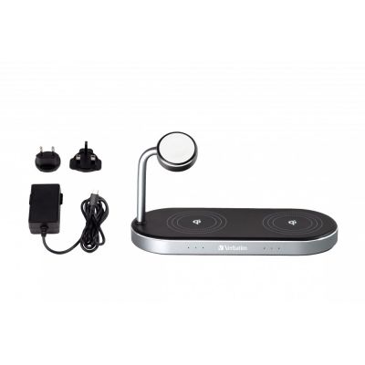 2. Verbatim WCS-03 Universelles schwarzes USB-Kabelloses Schnellladen Internes Laden