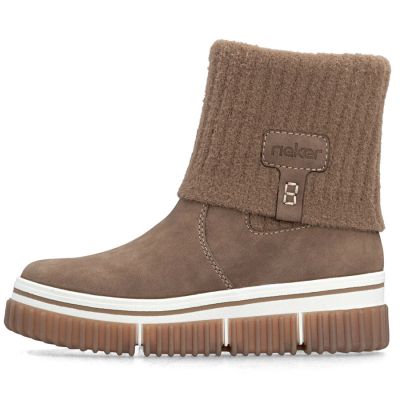 10. Braune Damen-Ankle-Boots mit Socke, Rieker Y6350-24