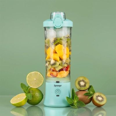 3. Akku-Standmixer mit Schwammfunktion, 0,6 l, Türkis
