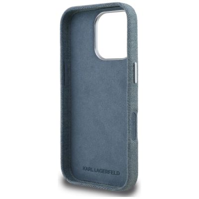 7. Karl Lagerfeld FW Jeans Signature Logo iPhone 16 Pro Max Hülle - Blau
