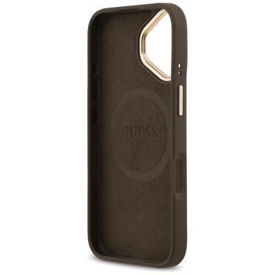 7. Guess 4G Logo Plate MagSafe Hülle für iPhone 17 - braun