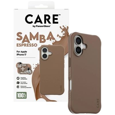 4. CARE by PanzerGlass Modisches Samba MagSafe Case für iPhone 17 - Braun