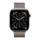 3. Apple Watch Series 11 (2025) Cell 42 mm Titangehäuse (Natur) mit Milanaise-Armband (Natur).
