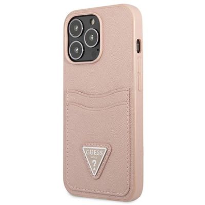 2. Guess GUHCP13LPSATPP iPhone 13 Pro / 13 6.1 "Pink / Pink Hardcase SaffianoTriangle Logo Cardslot