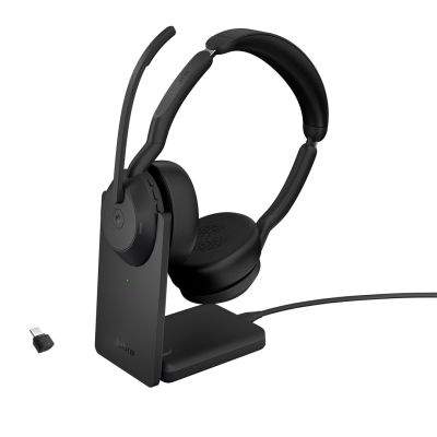 5. Jabra Evolve2 55 Wireless-Headset, Link380c MS Stereo-Ständer