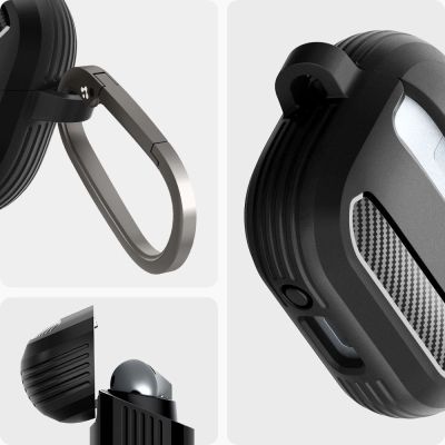12. Spigen Rugged Armor Samsung Galaxy Buds 3 / 3 Pro Hülle - Schwarz