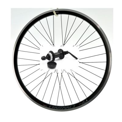 28" Vorderrad V-B QR, Felge schwarz/Nabe schwarz SHIMANO