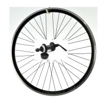 28" Vorderrad V-B QR, Felge schwarz/Nabe schwarz SHIMANO