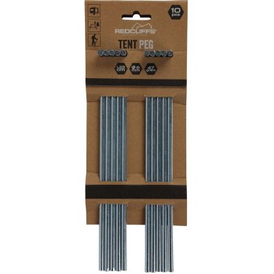 2. Zeltnägel 23 cm, Set mit 10 Metall-Rotklippen