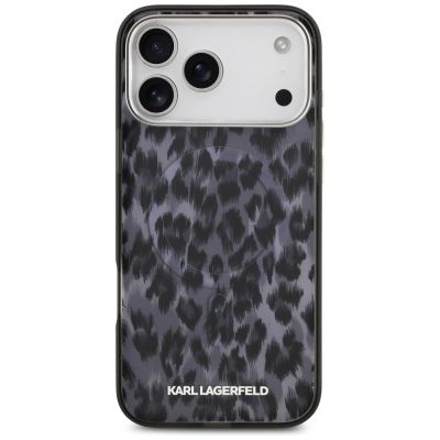 3. Karl Lagerfeld IML Leopard Pattern MagSafe Case für iPhone 17 Pro Max - Schwarz
