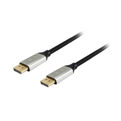 Ausgestattet mit DisplayPort 1.4 Premium 8K/60Hz Edelstahl/Stahl 5,00 m schwarz