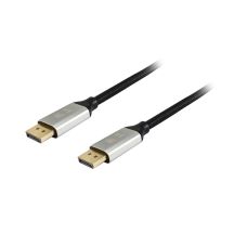 Ausgestattet mit DisplayPort 1.4 Premium 8K/60Hz Edelstahl/Stahl 5,00 m schwarz