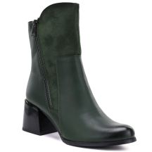Grüne Damen-Ankle-Boots mit Blockabsatz, Modell M.Daszyński SA269-1