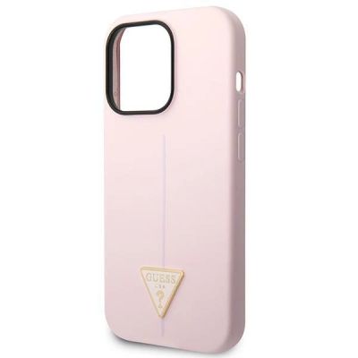 6. Guess Silikon Dreieck iPhone 14 Pro 6.1" Hülle - Lila