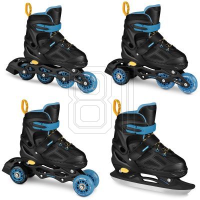 12. Spokey Quattro 4IN1 SPK-943434 Inlineskates Größe 38-41 BK/DBL