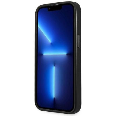 5. Guess Saffiano Triangle Logo Hülle für iPhone 14 Pro Max - schwarz