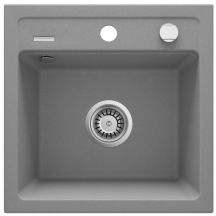 Deante Zorba Einzelspülbecken ohne Abtropffläche - Metallic-Grau ZQZ_S103