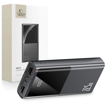 Powerbank Tech-Protect PB13 20000 mAh 22,5 W 2x USB-A / USB-C / Lightning mit USB-C / USB-A-Kabel - Grau