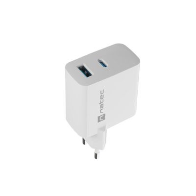 3. NATEC Ladegerät Ribera GAN 1x USB-A + 1x USB-C 45W Weiß NUC-2142