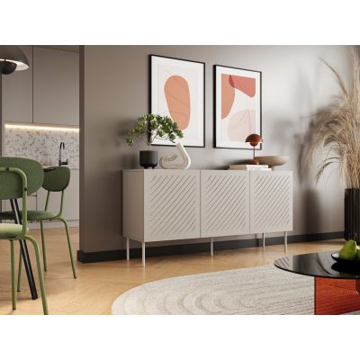 3. SIENA Kommode 150,5 x 40 x 75 cm, Kaschmir matt