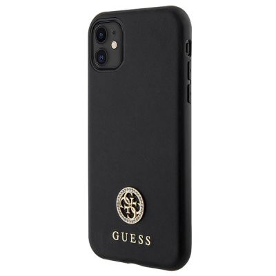 2. Guess Strass Metall Logo iPhone 11 / Xr 6.1" Hülle - Schwarz