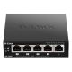 D-Link DGS-1005P/E Netzwerkkarte, unmanaged Gigabit Ethernet (10/100/1000) mit PoE-Unterstützung, Schwarz