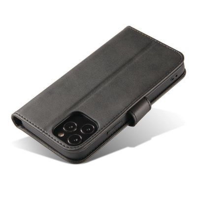 6. Magnet Case Elegante Hülle mit Überschlag und Standfunktion für Motorola Moto E32 schwarz
