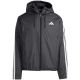 2. Herren adidas Essentials Climawarm 3-Streifen Isolierte Kapuzenjacke Schwarz JM4042