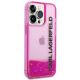 4. Karl Lagerfeld KLHCP14XLCKVF iPhone 14 Pro Max 6.7" pink / pink Hardcase Liquid Glitter Elong