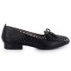 2. Schwarze Damen-Lords-Schuhe mit Lochmuster, Modell Jezzi 222-5