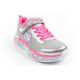 2. Skechers S Lights LED Kinderschuhe mit Klettverschluss für Mädchen, Grau