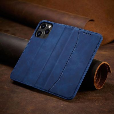 8. Magnet Fancy Case Case für iPhone 13 Pro Max Tasche Kartenetui Kartenhalter Blau