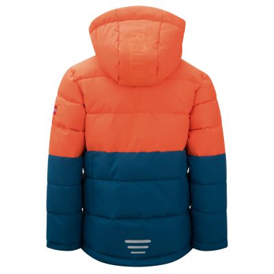 2. Trollkids Kinder Gryllefjord wasserdichte Winterjacke Orange/Blau (365-428)