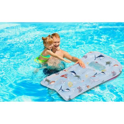 6. Strandmatratze mit Fenster, Meeresfischmotiv, 72 x 47 cm, 35451